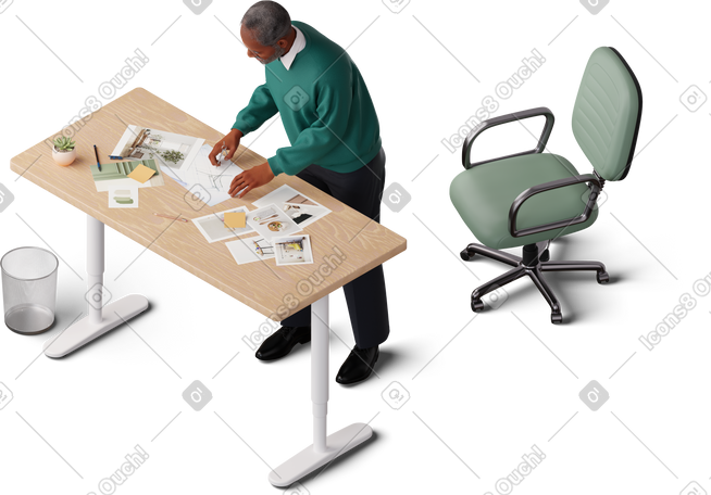 3D 人用分隔器测量蓝图的等距视图 PNG, SVG