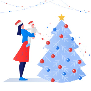 Christmas with a child PNG, SVG