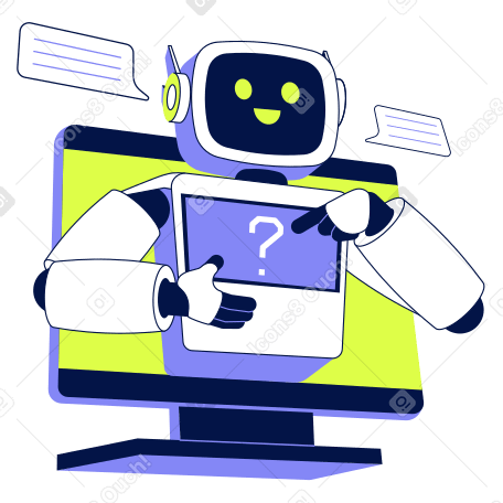 オンラインで質問に答えるチャットボット アシスタント PNG、SVG