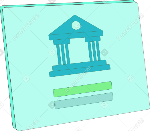 holographic screen with bank password PNG、SVG
