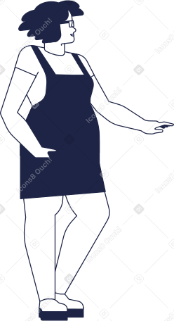 woman in mini skirt Illustration in PNG, SVG