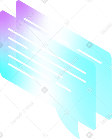 isometric dialog bubbles PNG, SVG
