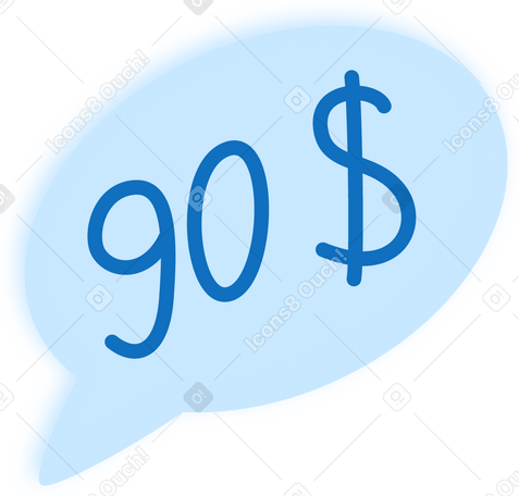 bubble with price PNG, SVG
