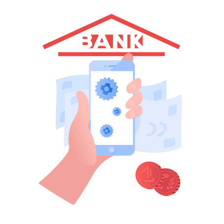 Online banking application Illustration in PNG, SVG
