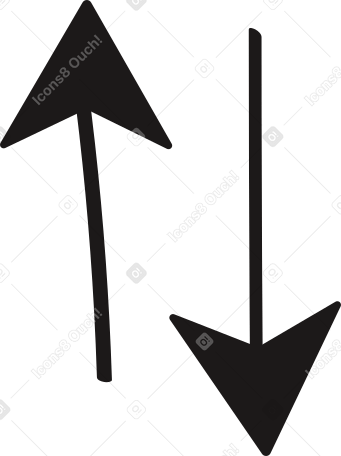 Arrows up&down Illustration in PNG, SVG