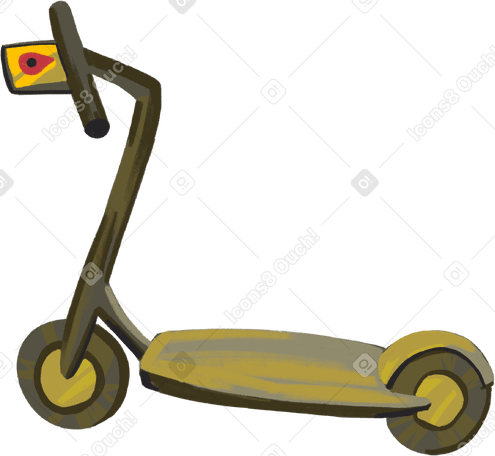scooter with screen Illustration in PNG, SVG
