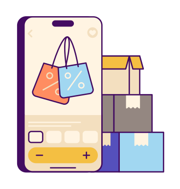 Online shopping on smartphone PNG, SVG