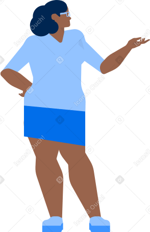woman in mini skirt Illustration in PNG, SVG