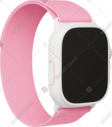 Pink smartwatch PNG, SVG