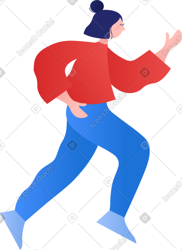 运动女孩跑步 PNG, SVG