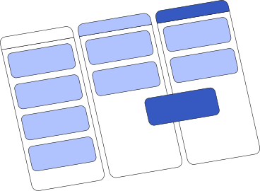 kanban board with moving card PNG, SVG