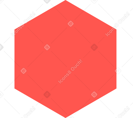 hexagon red Illustration in PNG, SVG