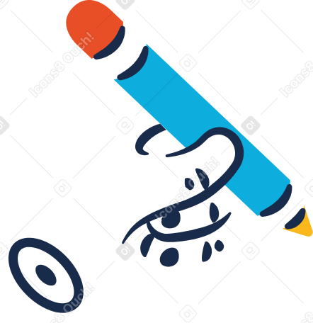 hand with pencil PNG, SVG