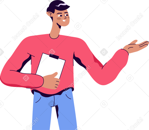 man with folder PNG, SVG
