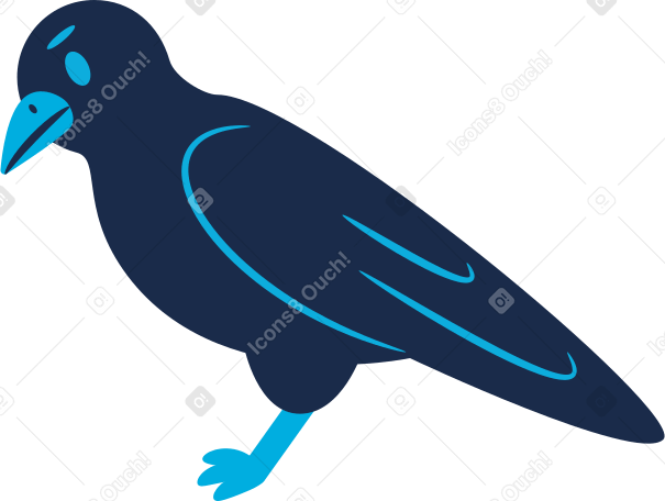 raven Illustration in PNG, SVG