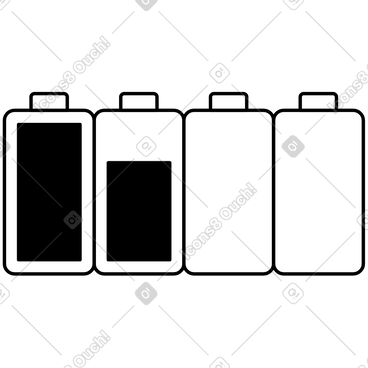 Half charged battery PNG, SVG