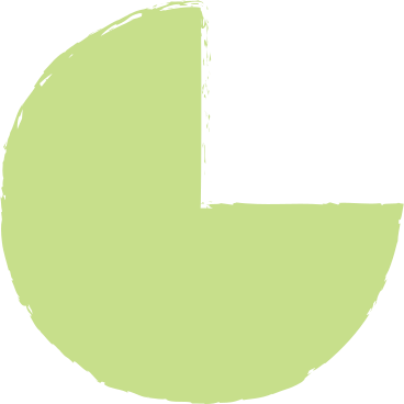 Light green pie chart PNG、SVG