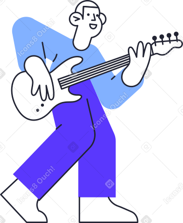 guitar player Illustration in PNG, SVG