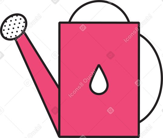 watering can with a drop Illustration in PNG, SVG