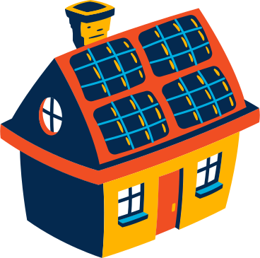 Дом с солнечными батареями в PNG, SVG