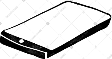 Black isometric smartphone PNG, SVG