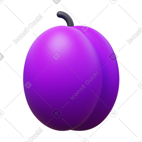 3D plum PNG, SVG