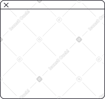 Almost square white browser window PNG, SVG