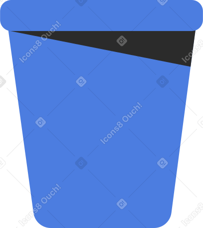 blue bucket Illustration in PNG, SVG