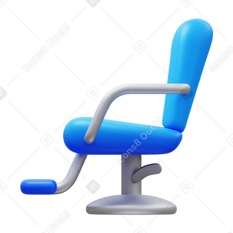3D barber chair PNG, SVG