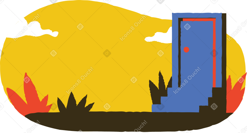 background with door Illustration in PNG, SVG