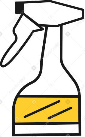 bottle cleaning fluid Illustration in PNG, SVG