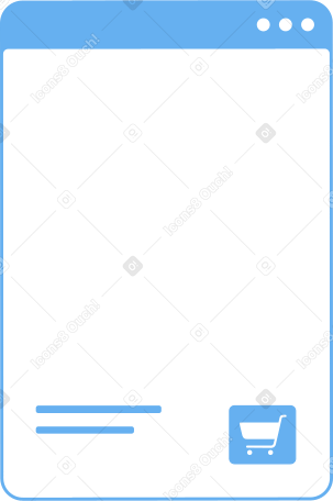 Browserfenster mit warenkorb PNG, SVG