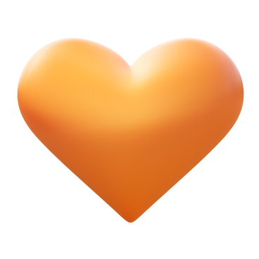 Orange heart  PNG、SVG