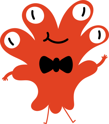 red character with four-eyed PNG, SVG