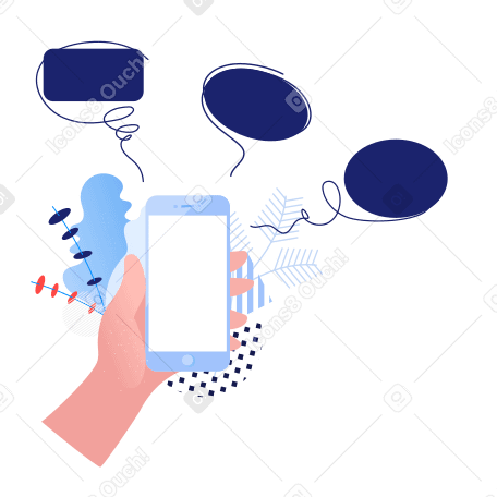 Chatting and speech bubbles Illustration in PNG, SVG