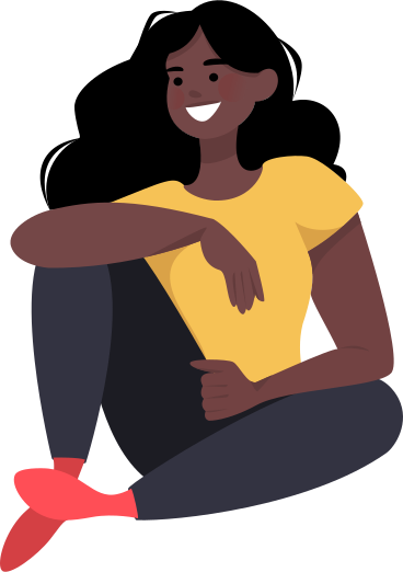 sitting and smiling girl PNG, SVG