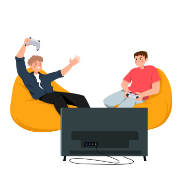 Guys play video games while sitting in chair bags PNG, SVG