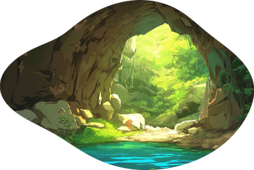 Cave in the light background PNG, SVG