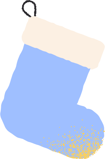 Blue stocking PNG, SVG
