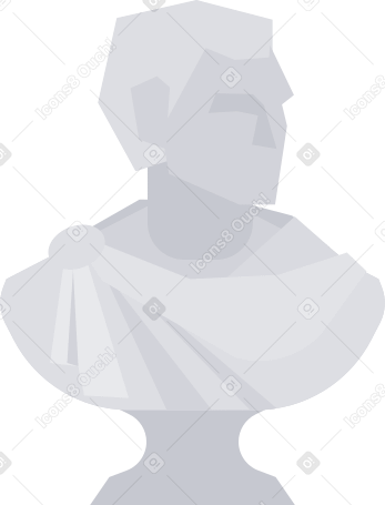 bust sculpture made of stone Illustration in PNG, SVG