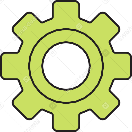 gear with a line inside Illustration in PNG, SVG