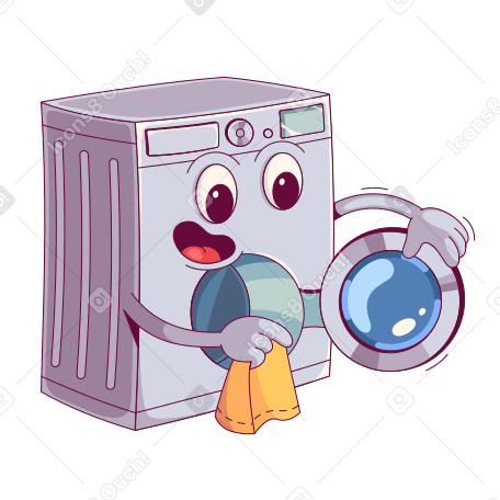 A máquina de lavar carrega a roupa em si mesma PNG, SVG