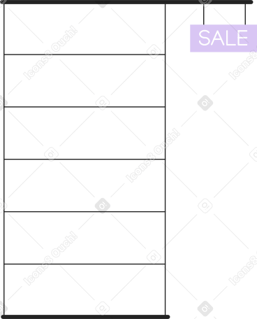 store door with sale sign Illustration in PNG, SVG