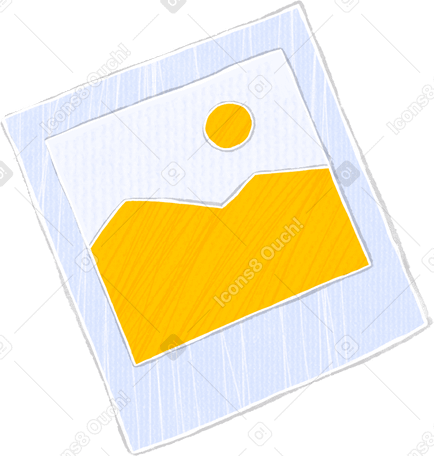 Foto con un'immagine gialla PNG, SVG