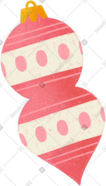 Pink christmas ornament PNG, SVG