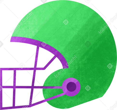green rugby helmet Illustration in PNG, SVG
