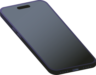 Наклоненный смартфон с выключенным экраном в PNG, SVG