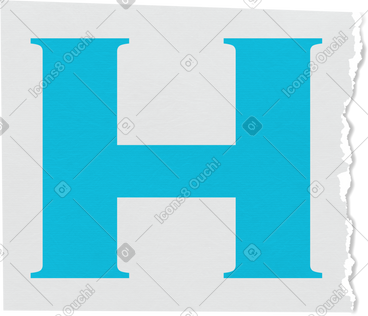 Collage capital letter h PNG, SVG