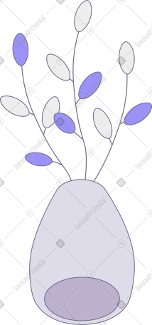 插着褪色柳的花瓶 PNG, SVG