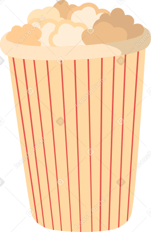 tall paper cup of popcorn Illustration in PNG, SVG